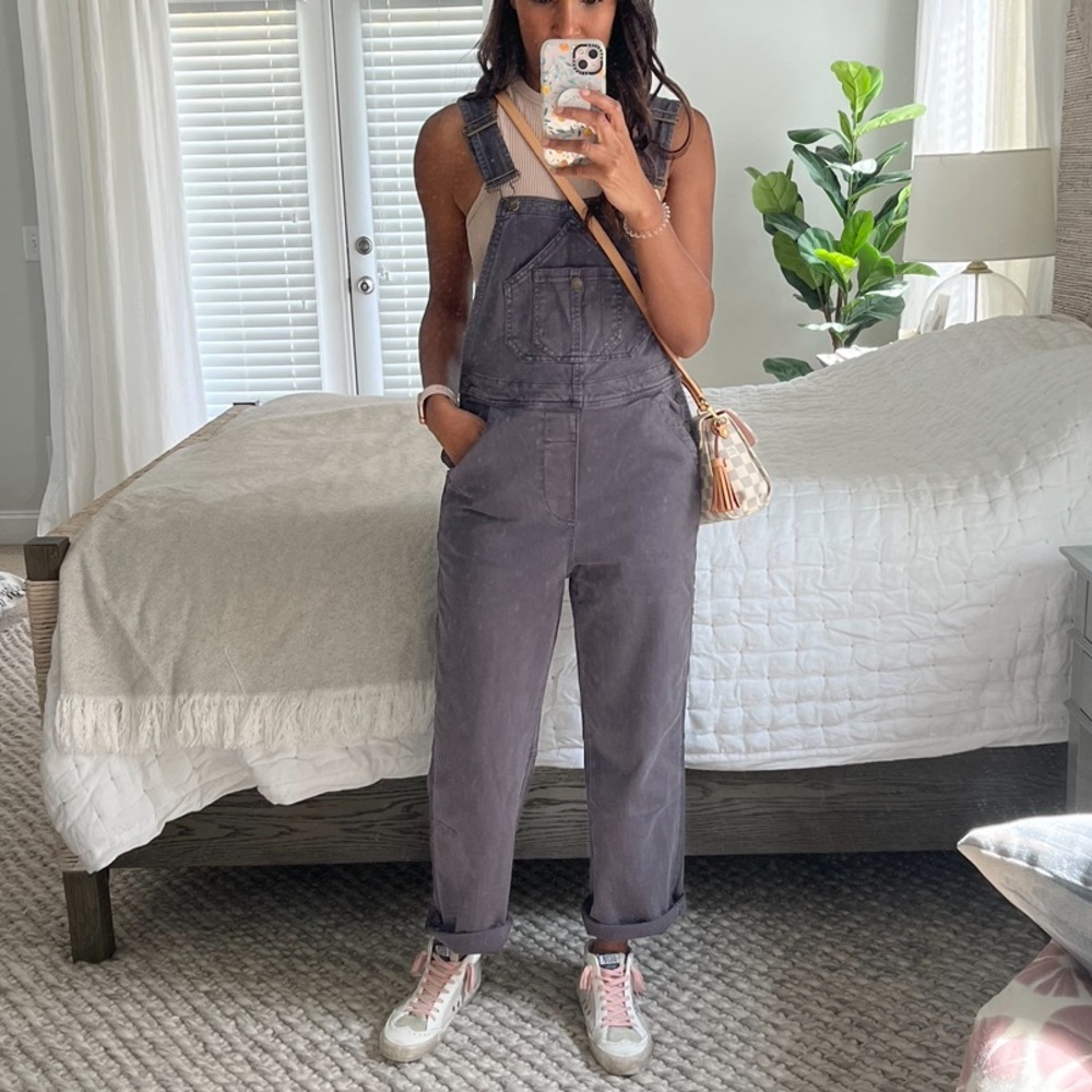 Faherty Slate Gray Cotton Overalls
